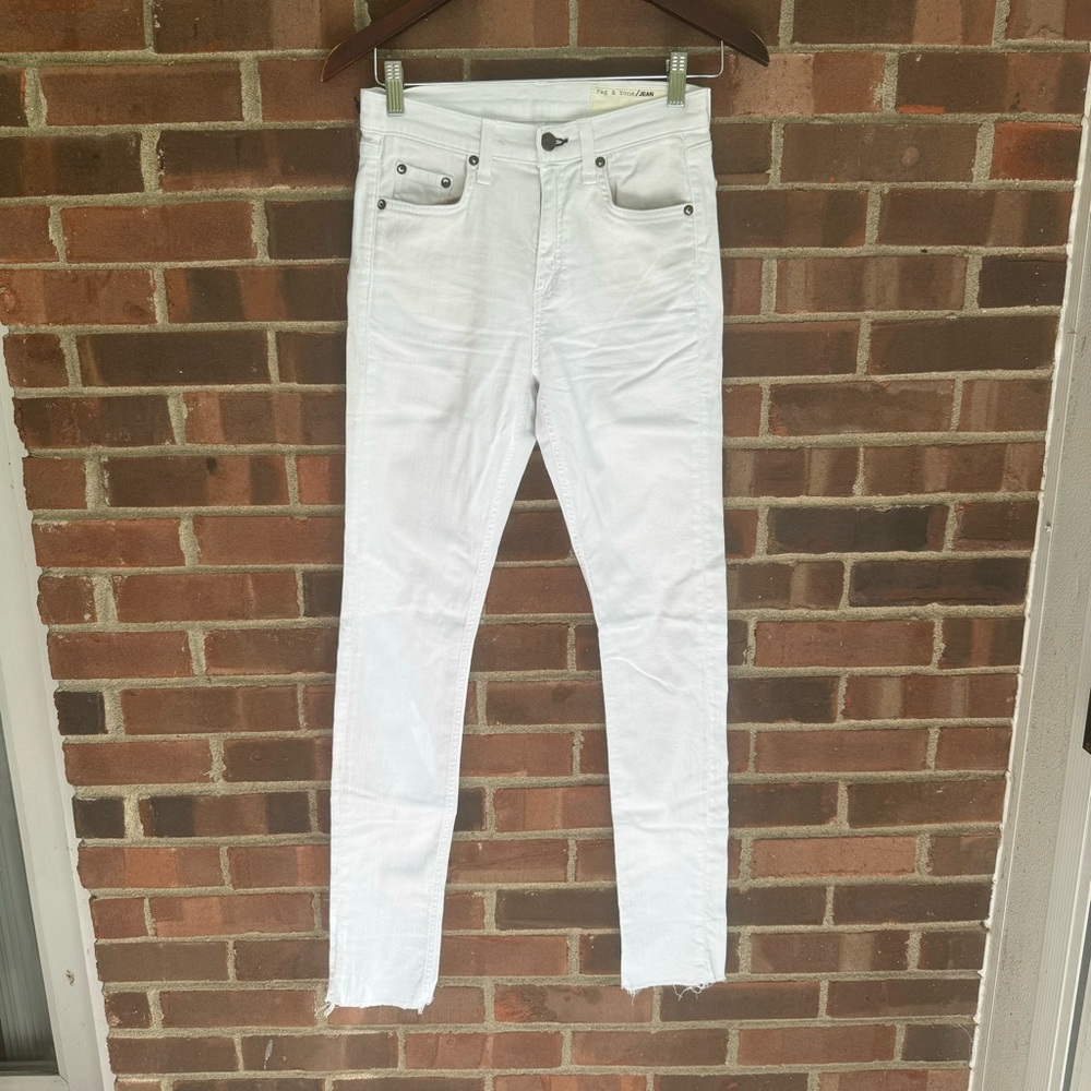 Rag & Bone Aged White 10 In Classic White Skinny Jeans Women’s Size 25 in NEW